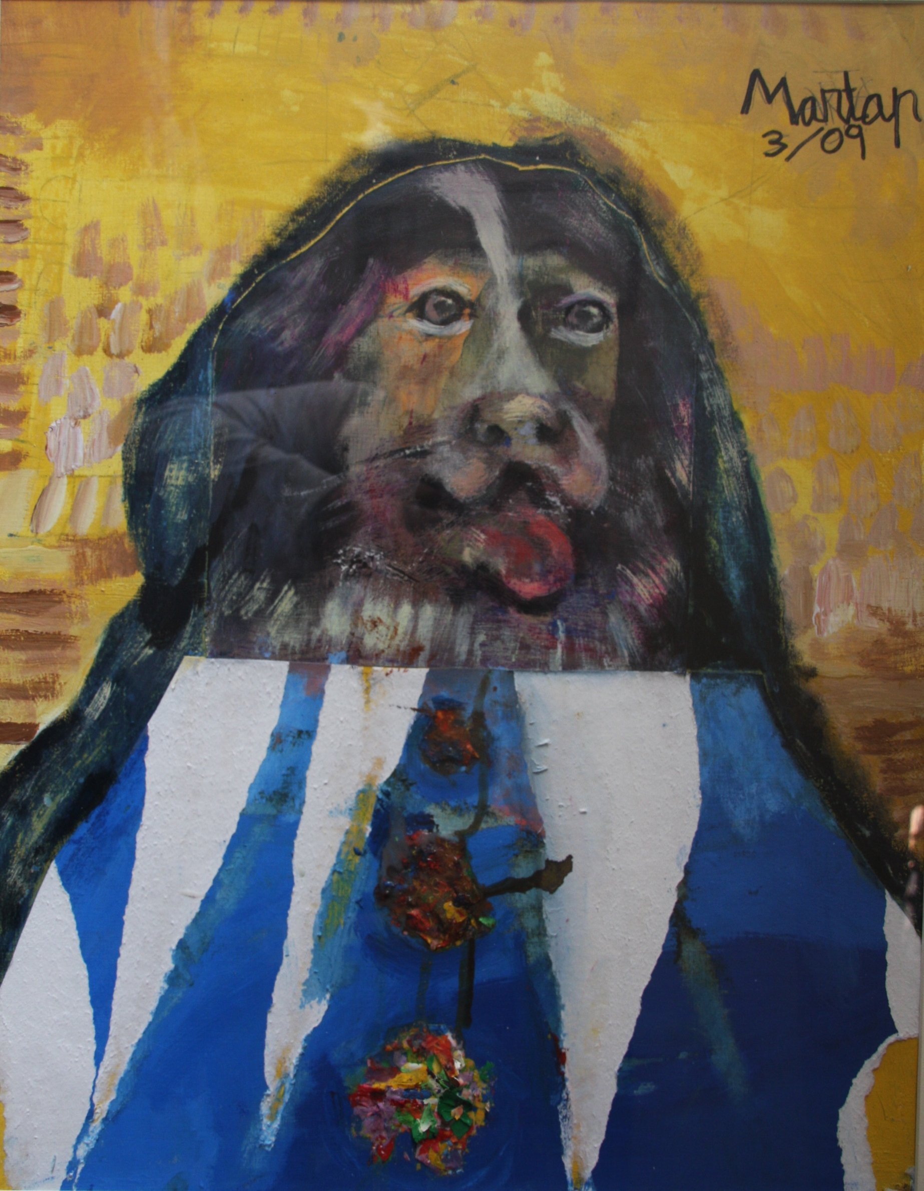 'MI PERRO ES PERSONA' MARTA PÁRAMO 2º PREMIO FSDM'09 65X50 OLEO+TABLA